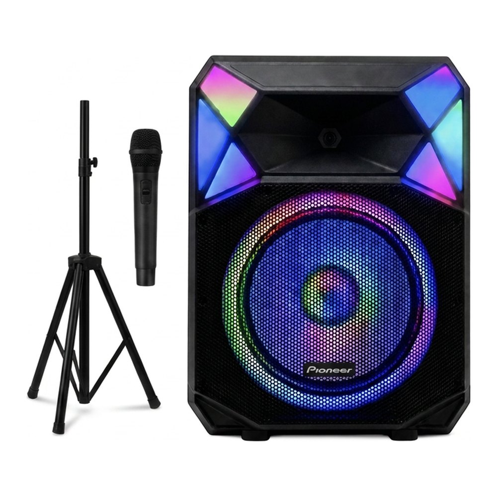 Pioneer PSX615 700W 15" Bluetooth Party Speaker RGB LED Auracast Mic & Stand